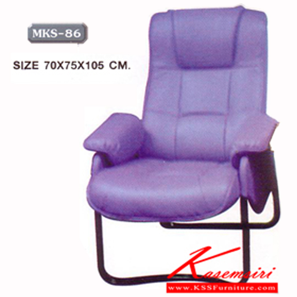 36035::MKS-86::เก้าอี้พักผ่อน เก้าอี้ร้านเกมส์ ไม่มีที่วางเ้ท้า หุ้มหนัง 2 แบบ(หนัง/PVC,ผ้าฝ้ายสลับหนัง) ขนาด 70x75x105 ซม. เก้าอี้พักผ่อน MKS