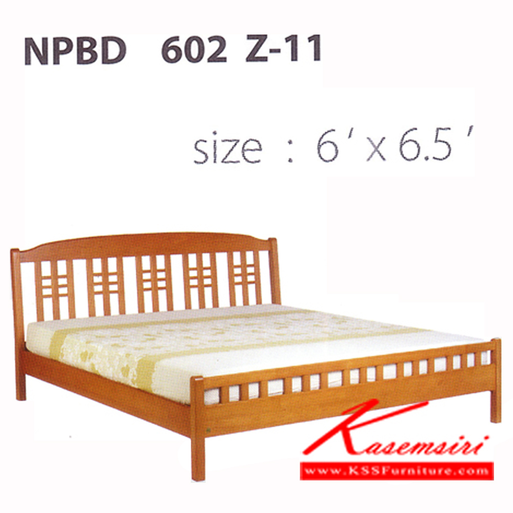 151134030::NPBD-602::เตียงไม้ธรรมชาติ 6ฟุต หัวระแนง มีสีดีโอ/บีช/สัก/Z11/ขาว เตียงไม้ธรรมชาติ FUTUREWOOD