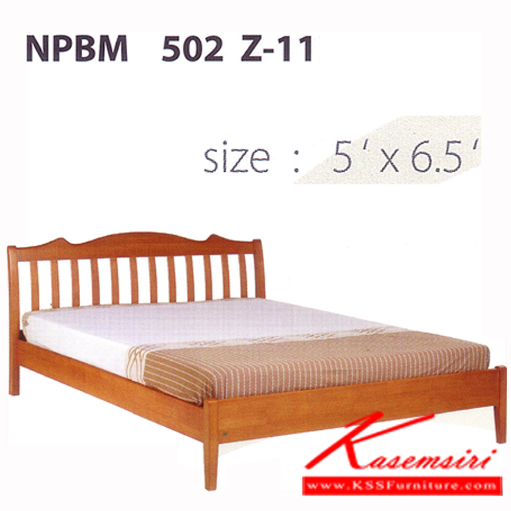 11874080::NPBM-502::เตียงไม้ธรรมชาติ 5ฟุต หัวระแนง มีสีดีโอ/บีช/สัก/Z11/ขาว เตียงไม้ธรรมชาติ FUTUREWOOD