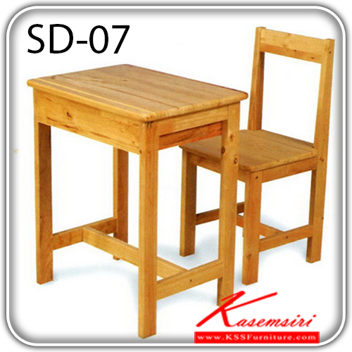 28210035::SD-07::ชุดโต๊ะเก้าอี้นักเรียน 1 ที่นั่ง โต๊ะ ขนาด ก550xล400xส650 มม.เก้าอี้ ขนาด ก345xล355xส740 มม. โต๊ะนักเรียน TOKAI
