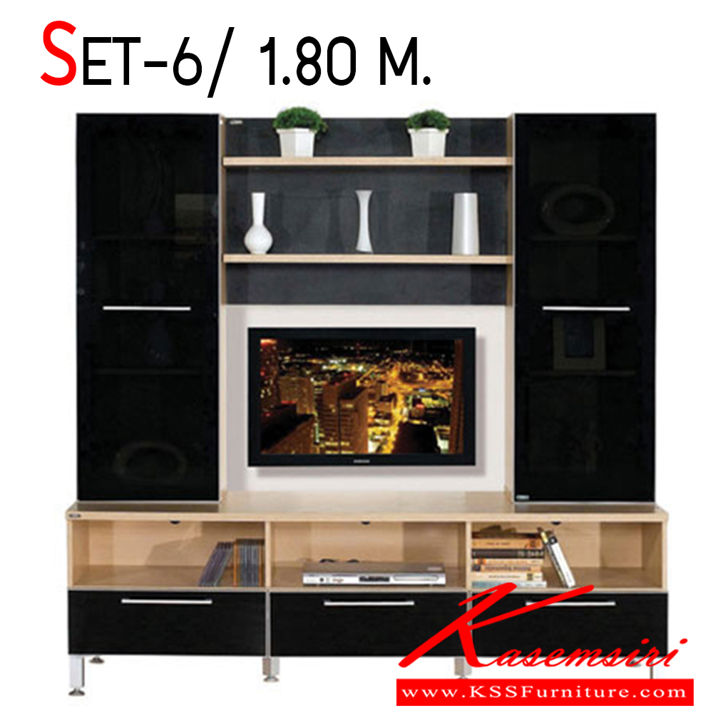 22066::SET-6::ชุดตู้วาง TV ขนาด 1.80 เมตร ตู้วางทีวี SURE