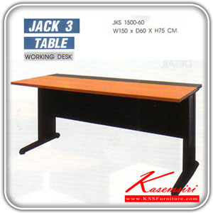 02075::JKS1500-60::โต๊ะโล่ง JKS 1500-60 ขนาด ก1500Xล600Xส750 มม. TOPเมลามีน ขาเหล็กพ่นสีดำ มีสีเชอร์รี่ดำ,บีสดำ,เทาดำ  โต๊ะสำนักงานเมลามิน MONO