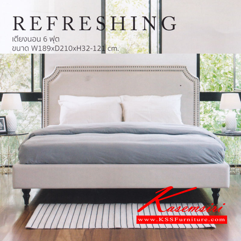 551700081::REFRESHING::เตียงนอน 6ฟุต รุ่น REFRESHING บุผ้า PTAS-1 แมส เตียงราคาพิเศษ