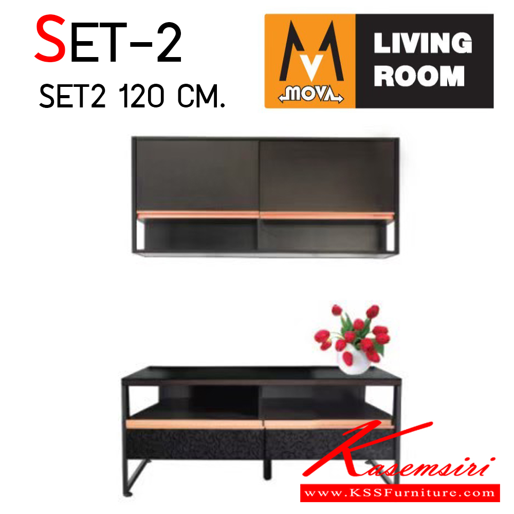 12096::SET-2::A Prelude 120-cm sideboard Sideboards&TV Stands