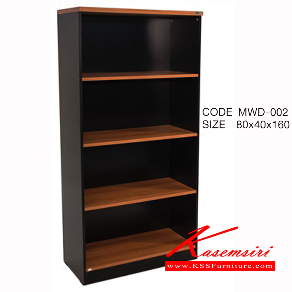 66011::MWD-002::A PSP cabinet with open shelves. Dimension (WxDxH) cm : 80x40x160. Available in Cherry-Black