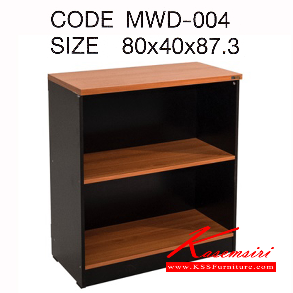 52062::MWD-004::A PSP cabinet with open shelves. Dimension (WxDxH) cm : 80x40x88.5. Available in Cherry-Black