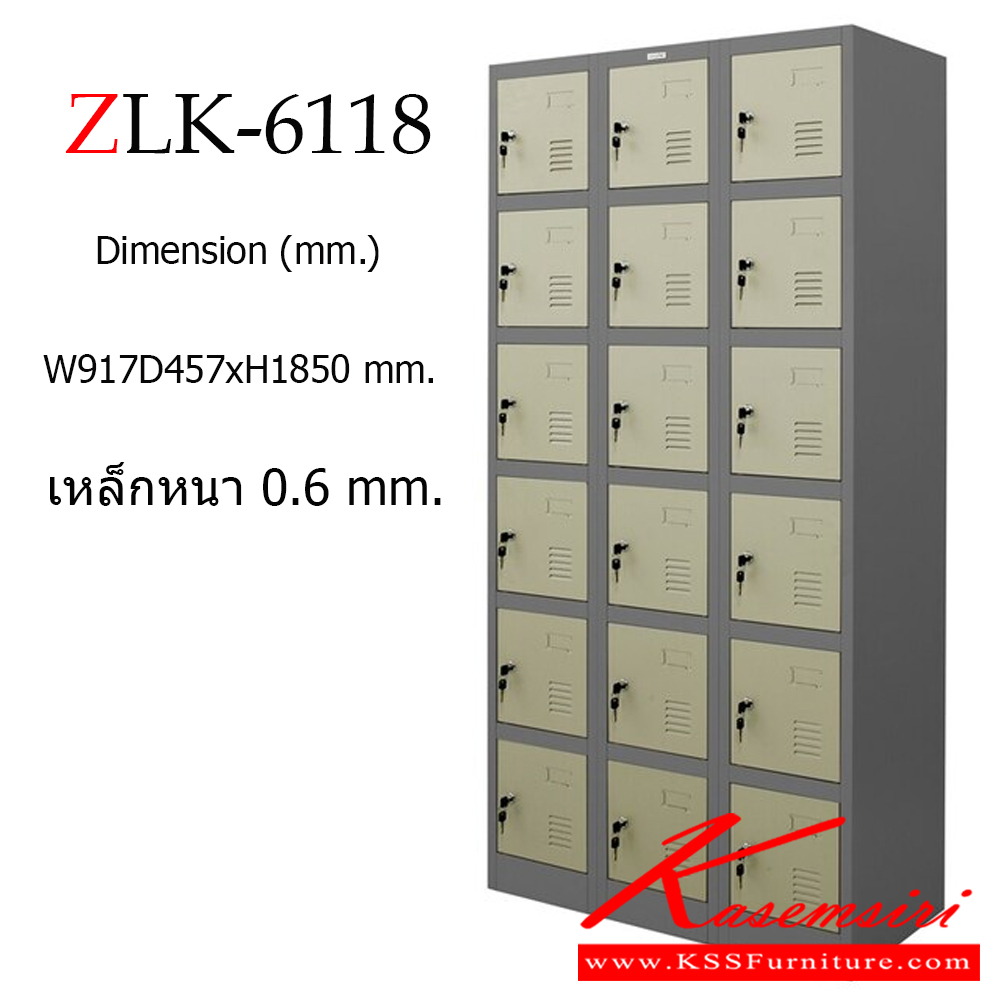 30049::ZLK-6118::A Zingular metal locker with 18 doors. Dimension (WxDxH) cm : 90x45x185. Available in Cream  zingular Steel Lockers