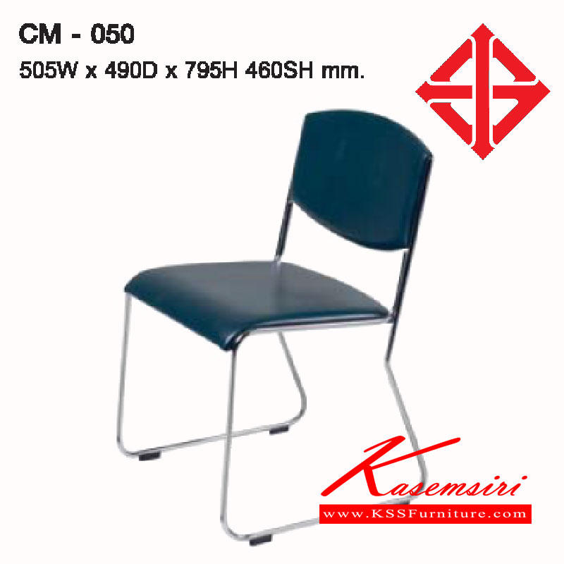 85034::CM-050::A Lucky guest chair with chrome plated frame and PVC leather/wool fabric seat. Dimension (WxDxH) cm : 50.5x50.5x79