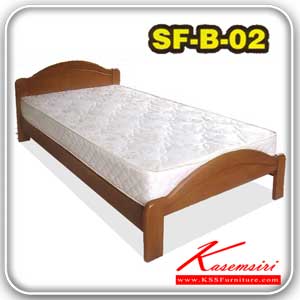 10810093::SF-B-02::เตียงไม้จริง Honey มีขนาด 3.5ฟุต,5ฟุต,6ฟุต เตียงไม้ธรรมชาติ SRINAKORN
