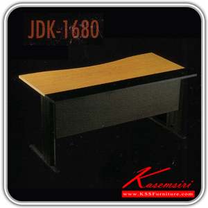 96712012::JKD-1680::A Sure melamine office table. Dimension (WxDxH) cm : 160x80x75. Available in Beech-Black and Cherry-Black