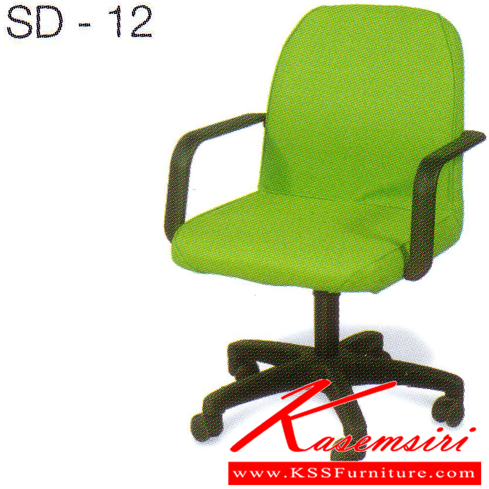 59079::SD-12::A Tokai SD-12 series office chair with comfortable armrest.