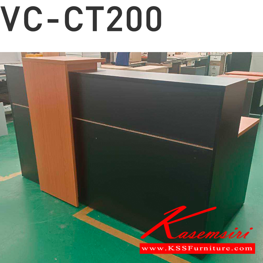 80066::VC-CT200::โต๊ะเคาน์เตอร์นอกแบบ ขนาดโดยรวม ก2000Xล1800Xส1100 มม. ท๊อปไม้เมลามีนหนา 25 มม. ขา19มม. โต๊ะตรงมี3ลิ้นชักใช้รางลูกปืนแบบแขวนเจาะรุร้อยสายไฟบนท็อป วีซี โต๊ะเคาน์เตอร์