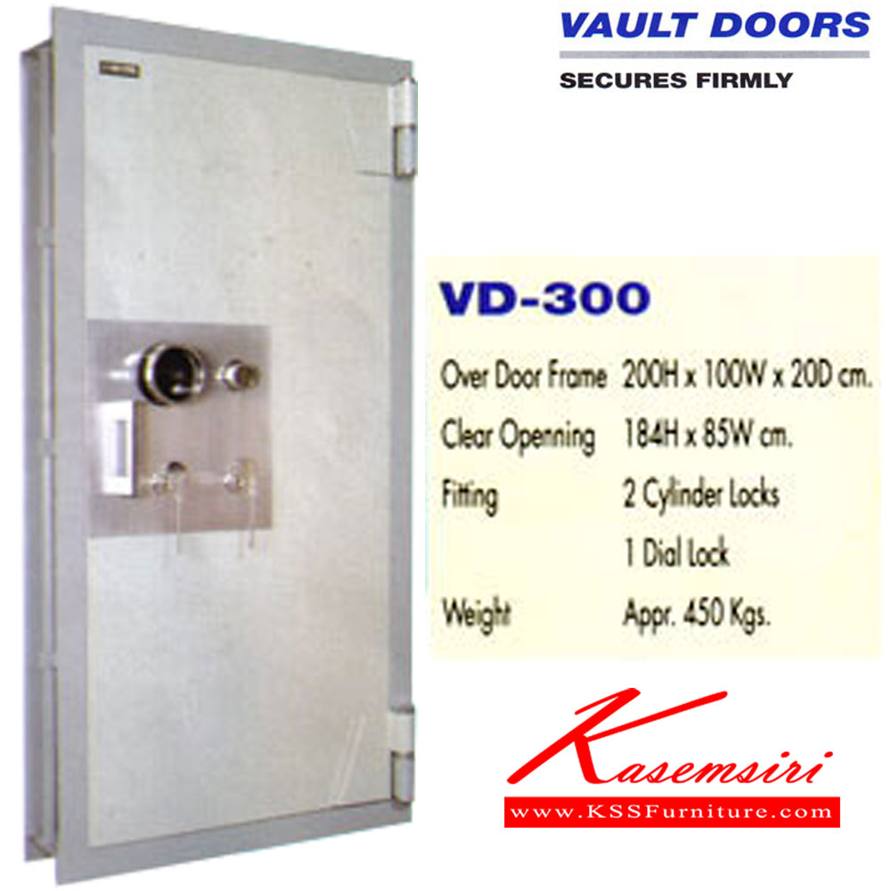 91097::VD-300::ประตูห้องนิรภัย น้ำหนัก450กิโล. ขนาดรวมขอบ ก1000xล200xส2000 มม. ขนาดไม่รวมของ ก850xล200xส1840 มม. ตู้เซฟ KINGSTEEL