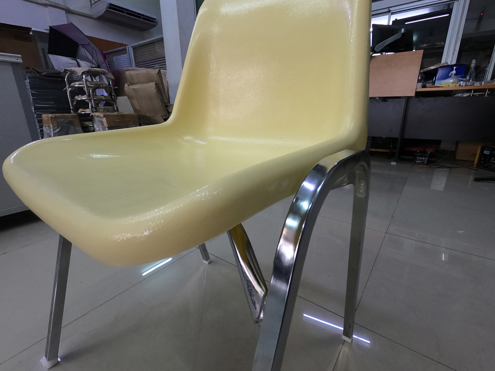 41042::CP-02C::A NAT row chair with polypropylene seat and chrome plated base. Dimension (WxDxH) cm : 51x53x80
