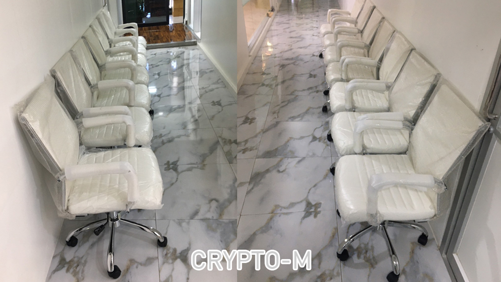 16001::CRYPTO-M::เก้าอี้สำนักงานหนัง PU ขนาด ก600xล615xส945.5-1045 มม สีดำ,สีเทา,สีฟ้า,สีแดง,สีขาว บีที เก้าอี้สำนักงาน (พนักพิงกลาง)