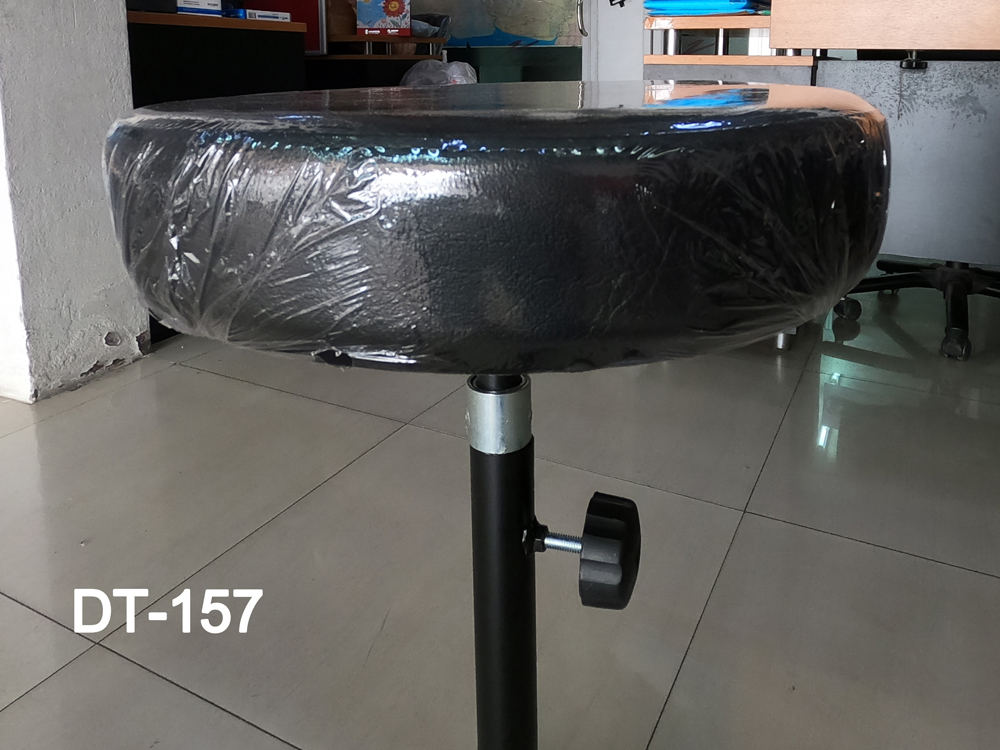 03006::DT-157::A VC bar stool with PVC leather seat and black painted base. Dimension (WxDxH) cm : 33x33x62