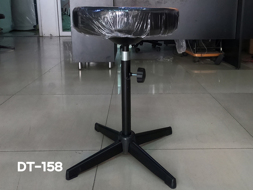 38066::DT-158::A VC bar stool with PVC leather seat and black painted base. Dimension (WxDxH) cm : 33x33x49