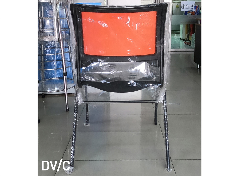 19011::DV-C::A Mono multipurpose chair with CAT fabric seat and black painted base. Dimension (WxDxH) cm : 49x62x82