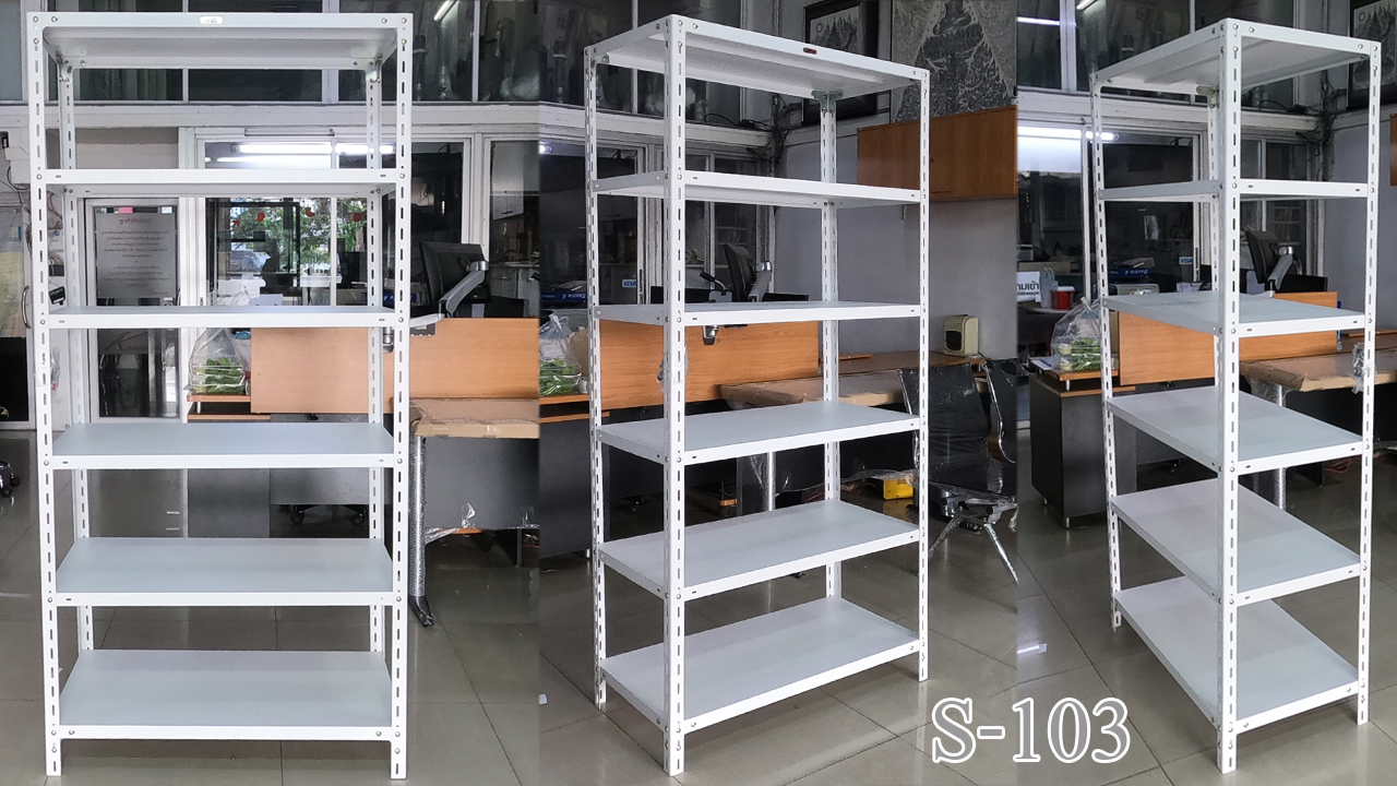 90023::S-103::ชั้นเก็บพัสดุภัณฑ์ 5 ชั้น ขนาด ก914xล457xส1829 มม. ชั้นวางของเหล็ก NAT