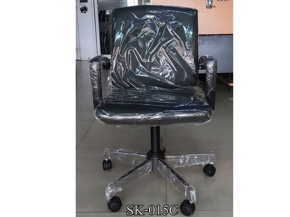 71037::SK015::A Chawin office chair with PVC leather seat, plastic base and gas-lift adjustable. Dimension (WxDxH) cm : 56x50x91 CHAWIN Office Chairs