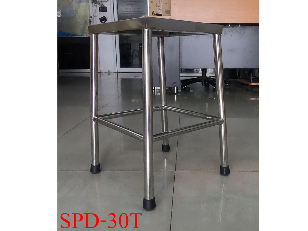 55087::SPD-30T::เก้าอี้สแตนเลสแท้เกรด 304 แบบเหลี่ยม หนา 1 มิล ขนาดเส้นผ่านศูนย์กลาง 300 มม. สูง 500 มม. เอสพีดี เก้าอี้สแตนเลส