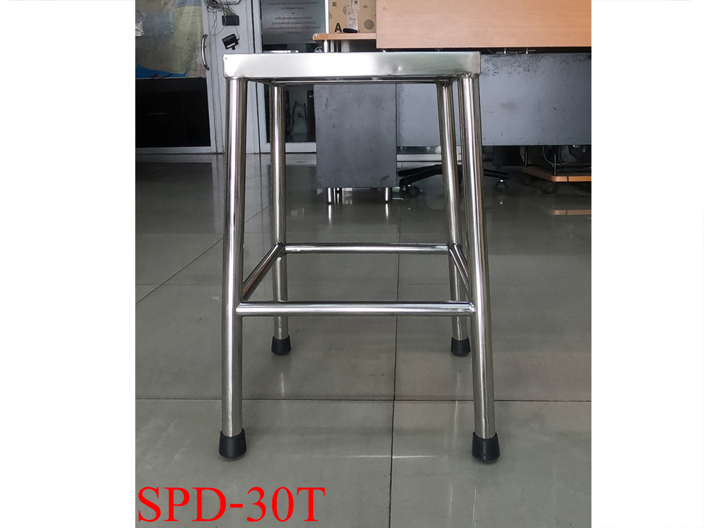 55087::SPD-30T::เก้าอี้สแตนเลสแท้เกรด 304 แบบเหลี่ยม หนา 1 มิล ขนาดเส้นผ่านศูนย์กลาง 300 มม. สูง 500 มม. เอสพีดี เก้าอี้สแตนเลส