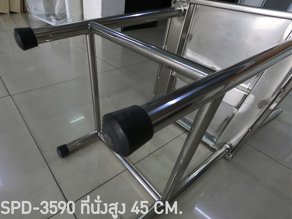 59055::SPD-3590::เก้าอี้สแตนเลส มีพนักพิงหลังขนาด ก350Xล380Xส900-950-1000 มม. สแตนเลสเกรด 304 ทั้งตัว หนา 1 มม. เอสพีดี เก้าอี้สแตนเลส