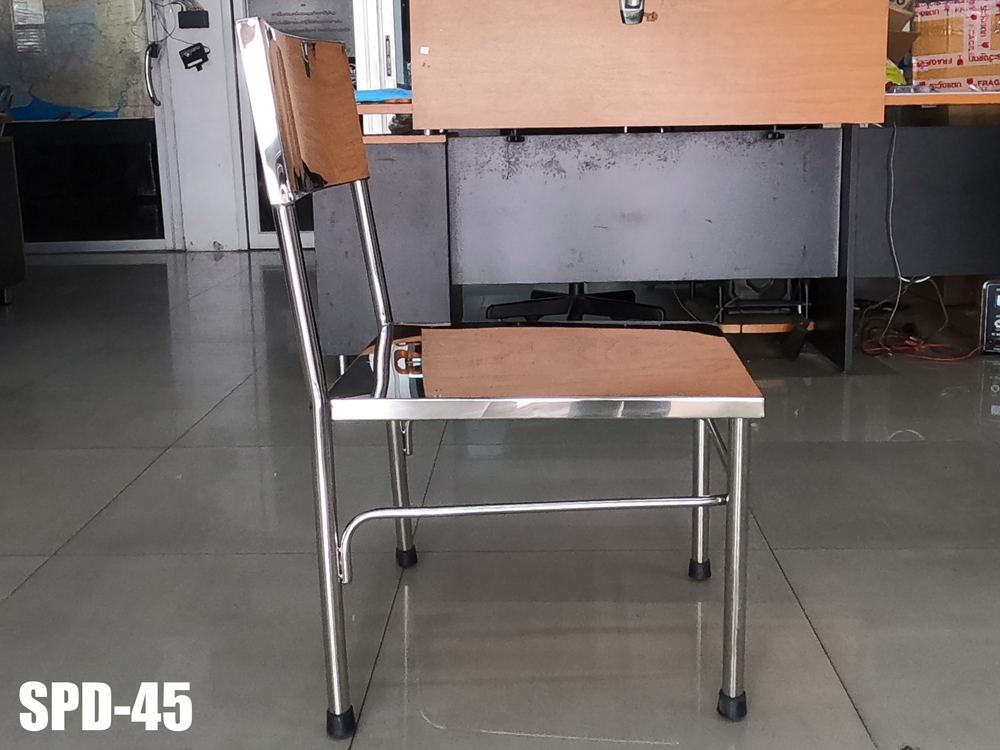 48022::SPD-45::เก้าอี้สแตนเลส มีพนักพิงหลังขนาด450X500X400-820มม. สแตนเลสเกรด304ทั้งตัว หนา1มม.  เก้าอี้สแตนเลส เอสพีดี