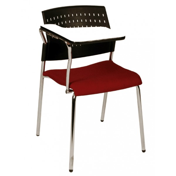 30039::VC-616::A VC lecture hall chair with PVC leather/mesh fabric seat and chrome base. Dimension (WxDxH) cm : 52x59x82
