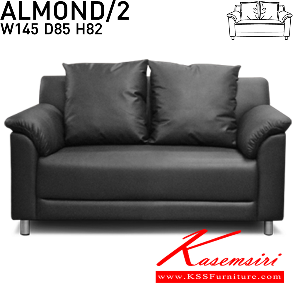 37046::ALMOND2::โซฟาแฟชั่น พร้อมหมอน 2 ใบ มีผ้าฝ้าย,หนังเทียม,หนังแท้ โซฟาแฟชั่น ITOKI อิโตกิ โซฟาแฟชั่น