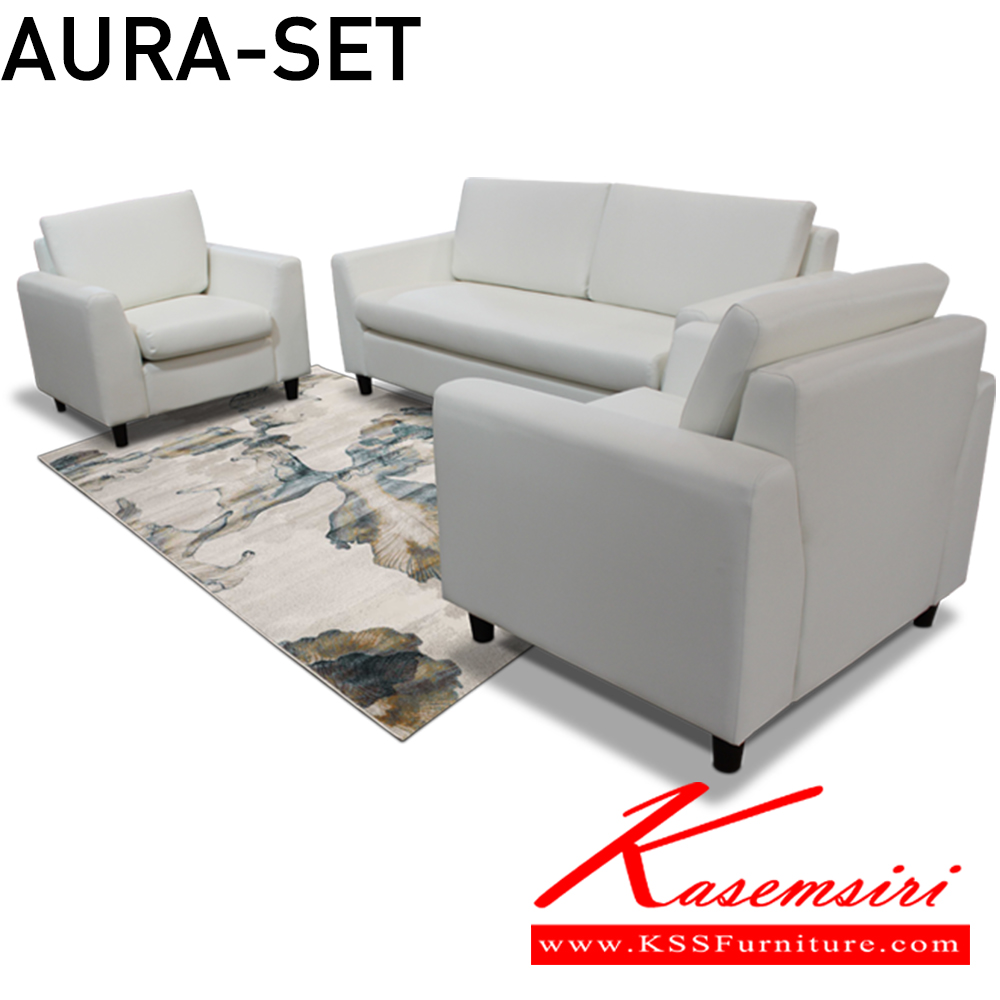 95075::AURA::An Itoki small sofa with cotton/PVC leather/genuine leather seat. 1-seat Dimension (WxDxH) cm : 110x86x76. 3-seat Dimension (WxDxH) cm: 210x86x76