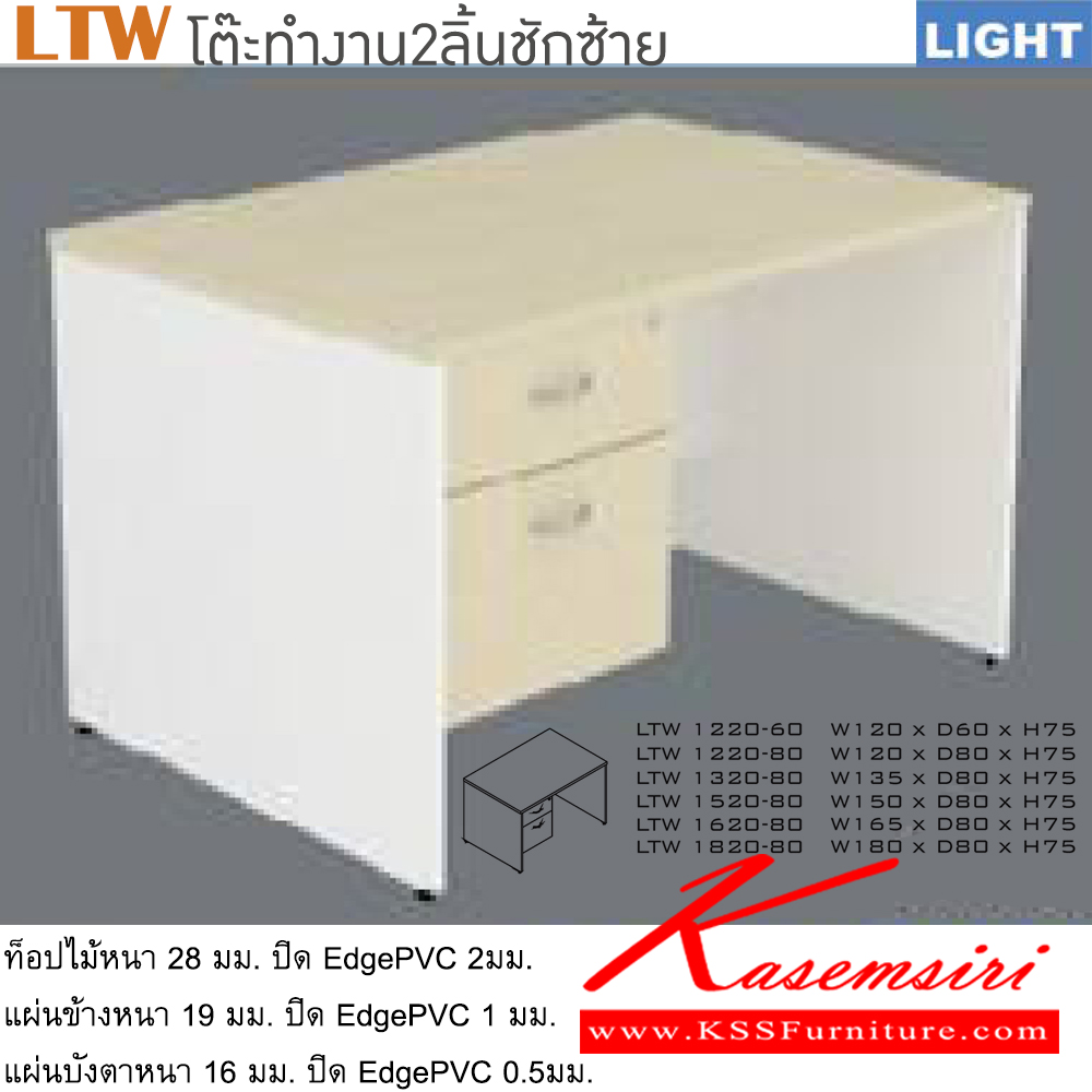 56068::LTW(โต๊ะทำงาน2ลิ้นชักซ้าย)::โต๊ะสำนักงานเมลามิน รุ่น LIGHT 2 ลิ้นชักข้างซ้าย เลือกสีลายไม้ได้ ประกอบด้วย LTW-1220-60 LTW-1220-80 LTW-1320-80 LTW-1520-80 LTW-1620-80 LTW-1820-80 โต๊ะสำนักงานเมลามิน ITOKI