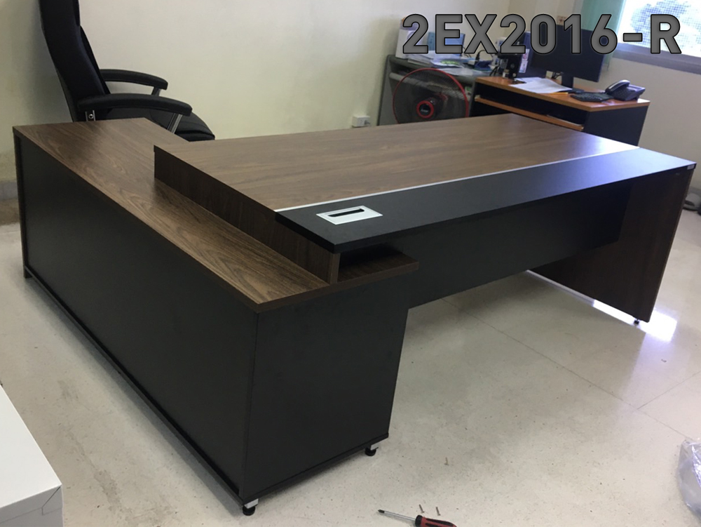 12027::2CF608-615-618-621::A Mo-Tech conference table. Available in 3 colors: Light Grey, Cherry-Dark Grey and Whitewood-Dark Grey MO-TECH Executive desk set