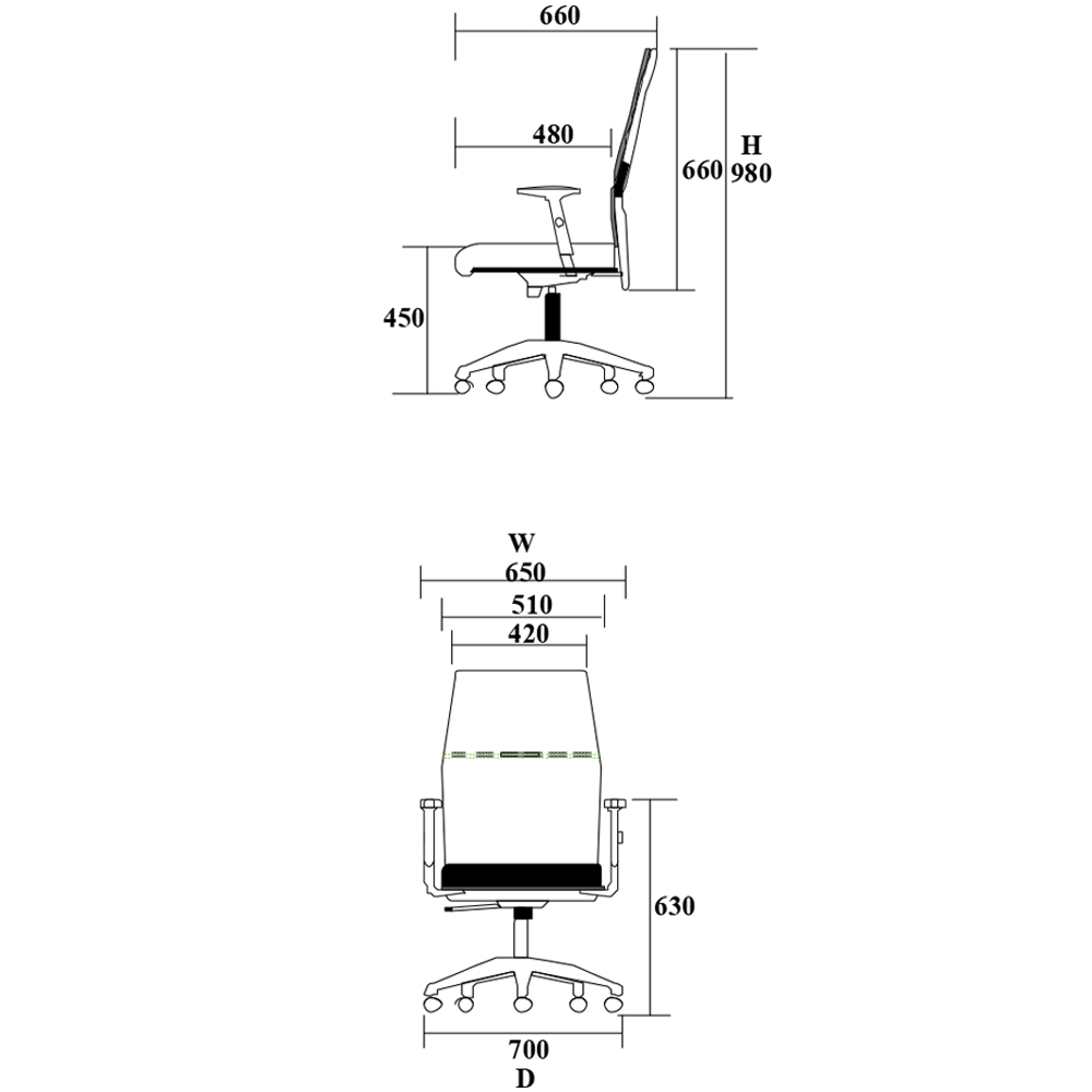 52079::DNT-M::เก้าอี้ รุ่น DNT-M ขนาดW650x D660x H980 cm.หนังPVC/หนังPU  เพอร์เฟ็คท์ เก้าอี้สำนักงาน (พนักพิงกลาง)