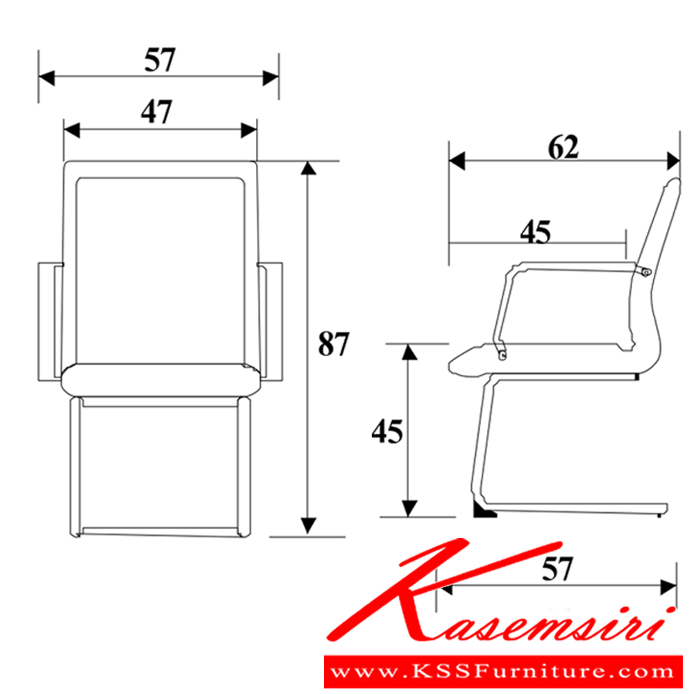 19008::FF01-C::เก้าอี้ รุ่น FF01-C ขนาด ก570xล620xส890ซม. หนังเทียม/ หนังPU เพอร์เฟ็คท์ เก้าอี้สำนักงาน