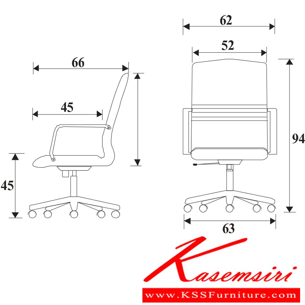 02671098::SR-3::เก้าอี้สำนักงาน รุ่น SR-3 ขนาด ก620xล660xส940ซม. หนังเทียม/ผ้าฝ้าย/หนังแท้ เพอร์เฟ็คท์ เก้าอี้สำนักงาน