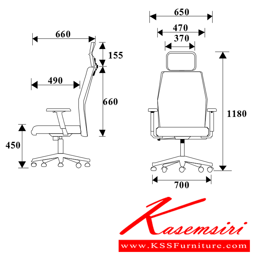 901166081::SU-HC::เก้าอี้สำนักงาน รุ่น SU-HC ขนาด ก650xล660xส1180ซม. ผ้าฝ้าย เพอร์เฟ็คท์ เก้าอี้สำนักงาน