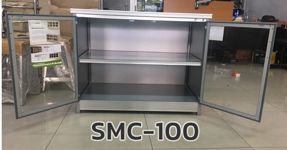 91038::SMC-100::ตู้ครัวเรียบโครงเหล็กมินิ 1 ม. สีขาว ขนาด 58.5x100.5x78 ซม. น้ำหนัก 23 กก. ตู้ครัวอลูมิเนียม Sanki ซันกิ ตู้ครัวเตี้ย อลูมิเนียม