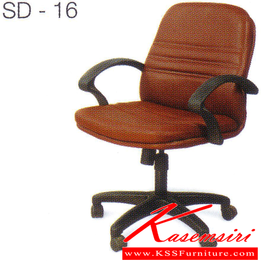 69027::SD-16::A Tokai SD-16 series office chair with PVC Leather and Cotton seat.