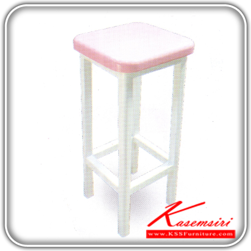 49043::ST-007::A Tokai stool with fiber glass topboard and painted steel base. Dimension (WxDxH) cm : 30x30x75